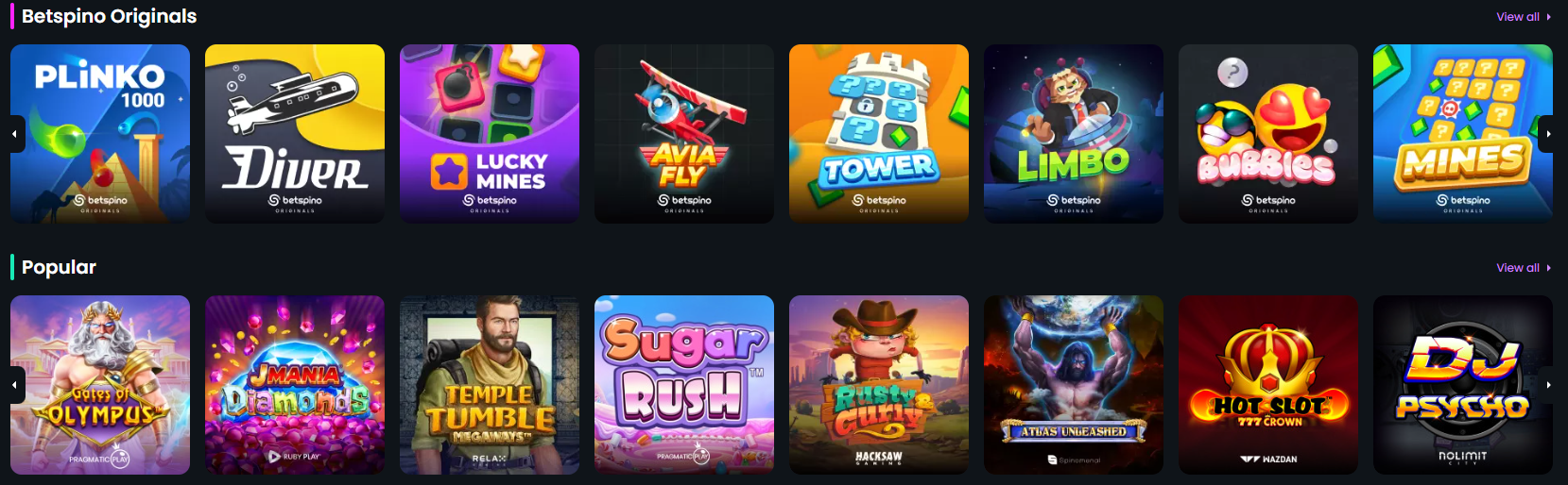 betspino games